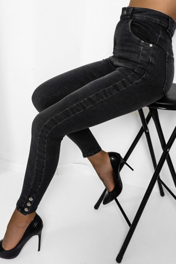 Jeansy HIGH WAIST czarne
