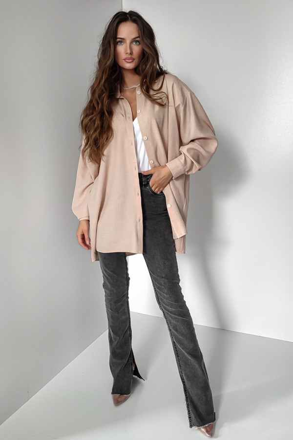 Koszula MILA DARK BEIGE 1
