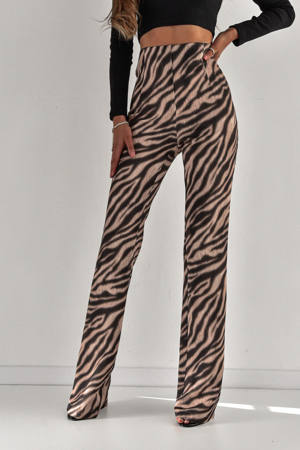 Spodnie dzwony BELL zebra 2