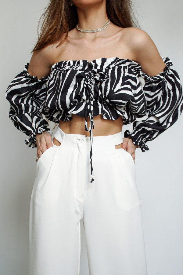 Bluzka hiszpanka NALA Zebra 2
