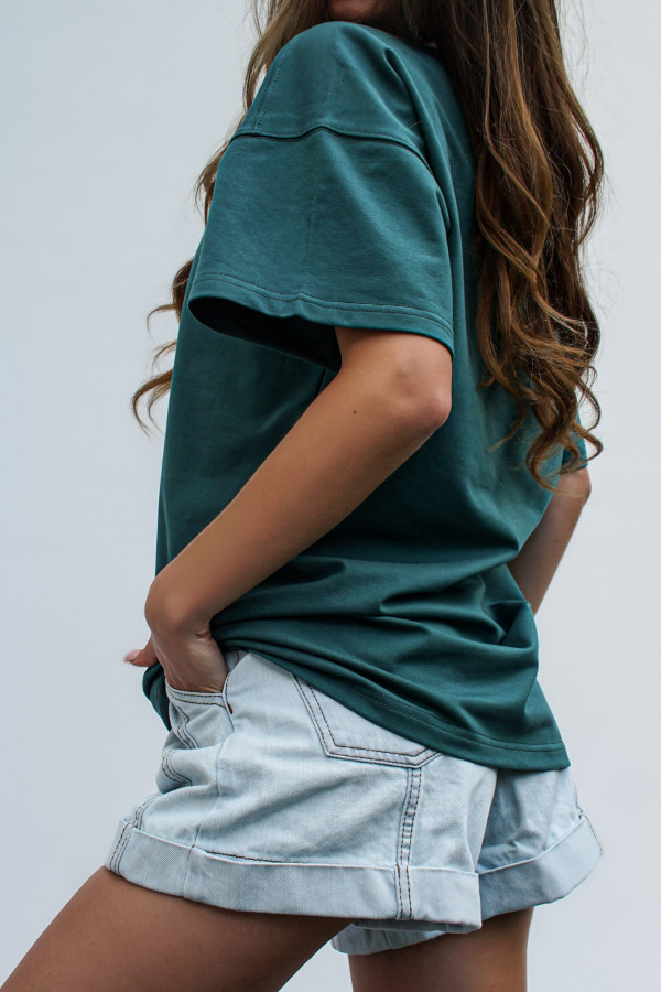 T-shirt COOL GIRL długi green 1