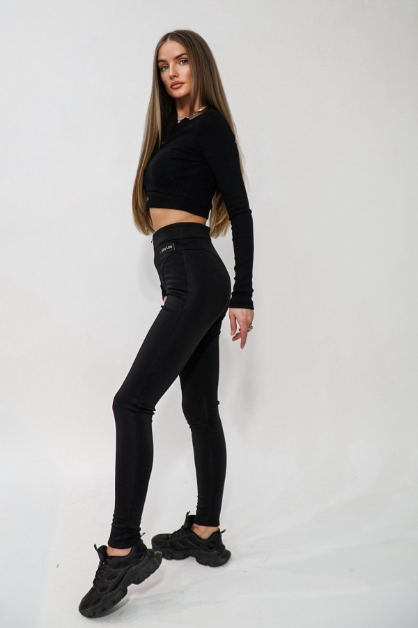 Legginsy ocieplane czarne 2