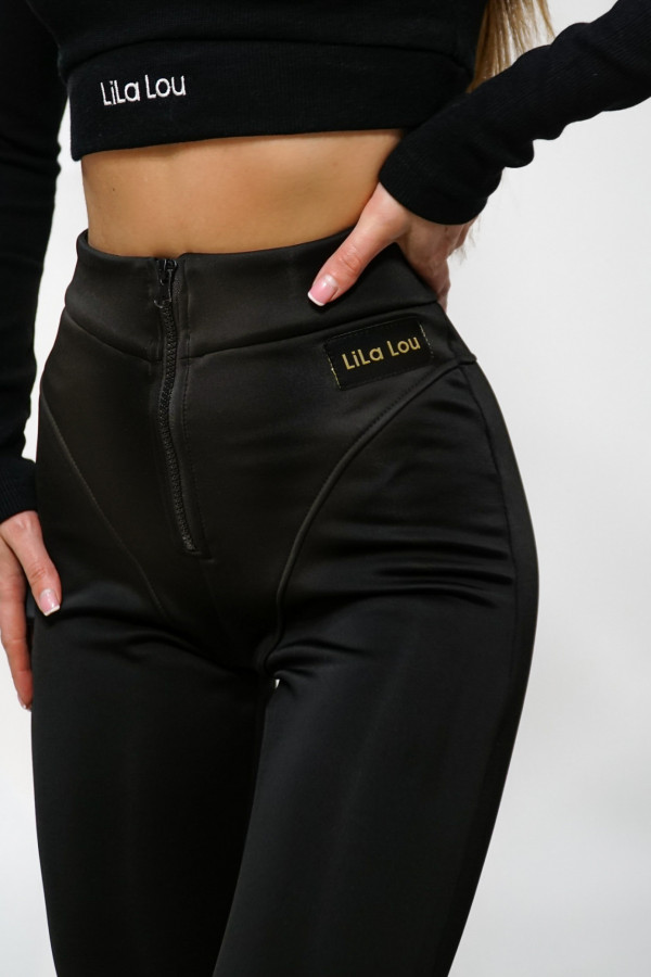 Legginsy ocieplane czarne 4