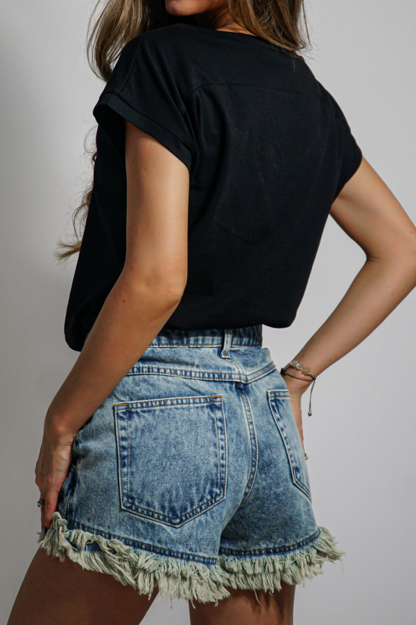 T-shirt V-NECK czarny 1