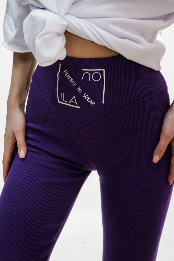 Legginsy HYPNOTIZED LOGO fioletowe 2