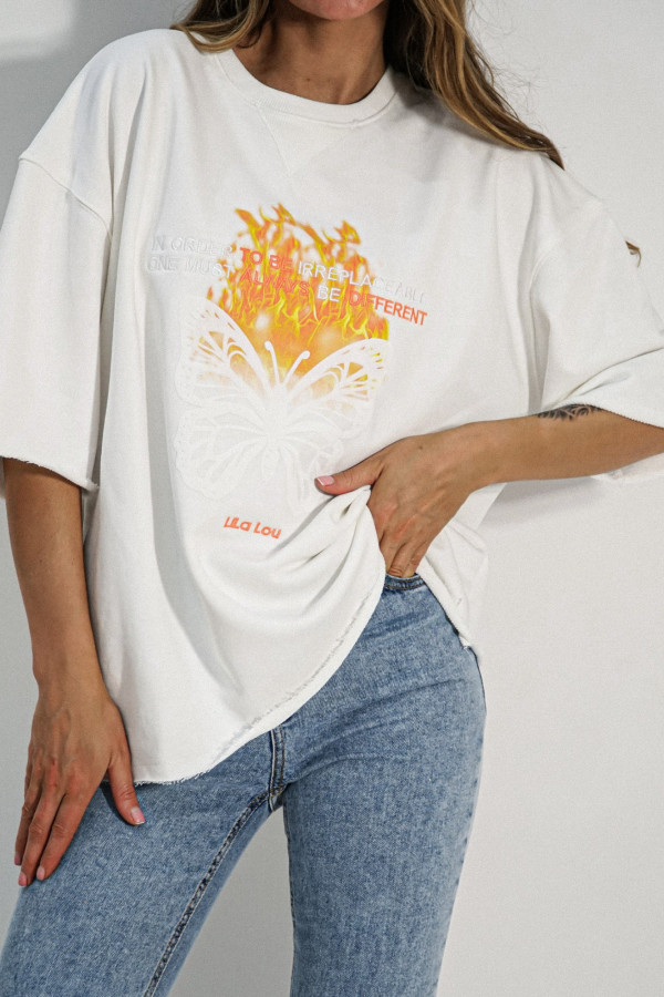 T-Shirt BUTTERFLY biały 1