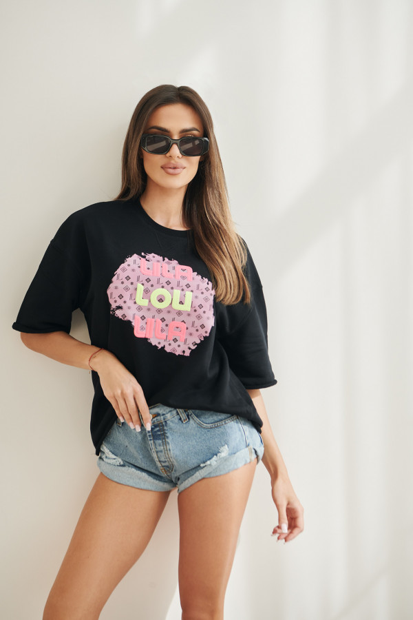 T-shirt CLUB czarny