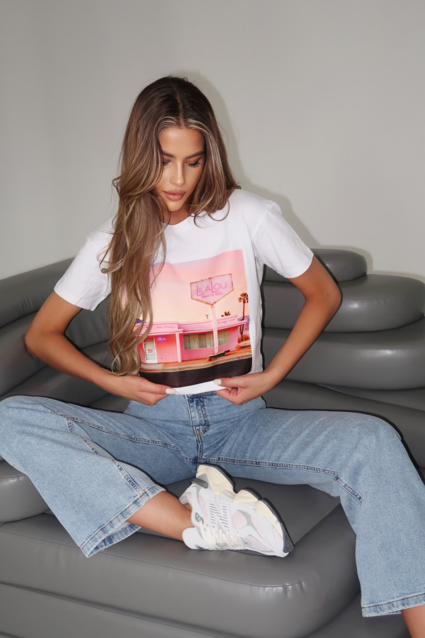 T-shirt CALIFORNIA biały
