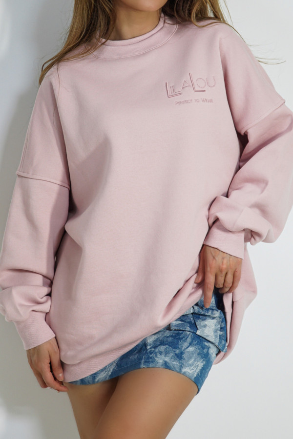 Bluza LUCKY brudny róż 1